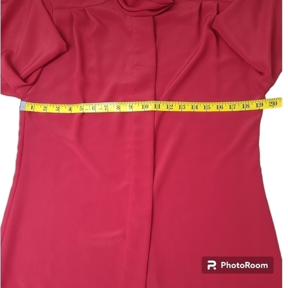 Pendleton Mock Button Neck Button down Vintage Red Blouse Size 8 - Picture 10 of 12